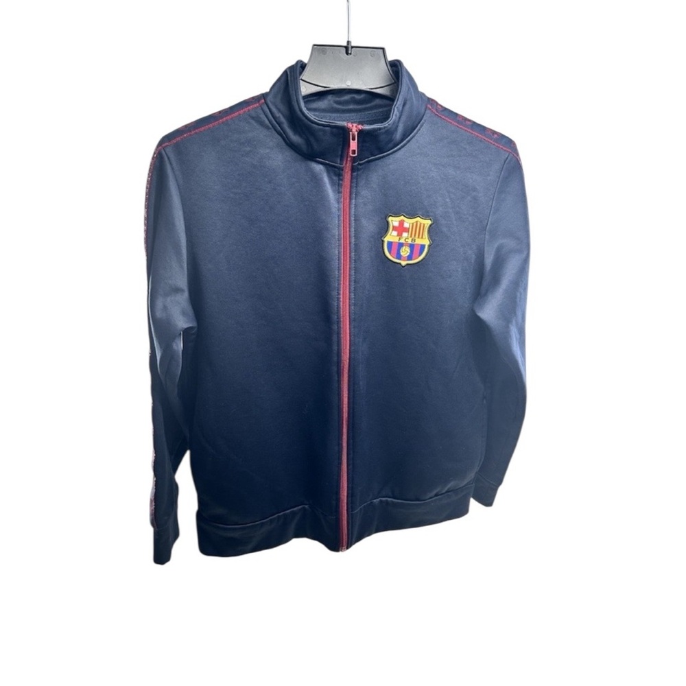 FCB‎ FC Barcelona Soccer Warm Up Track Jacket Full Zip Boys Size XL